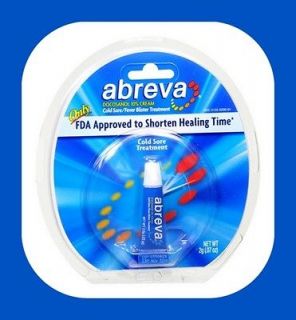 Abreva Docosanol 10% Cold Sore / Fever Blister Treatment .7 oz (2g