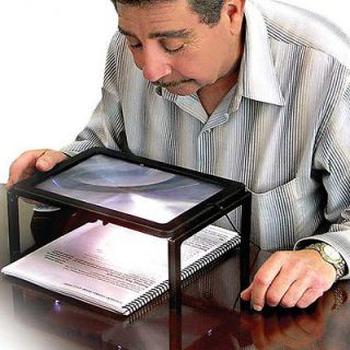 A4 Full Page Large Hands Free Magnifier Magnifying Glass Lens f