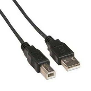 6ft USB 2.0 A Male to B Male Printer Cable   Black