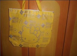 NEW HELLO KITTY Recycled Green Gift Shopping Tote Book Lunch Bag