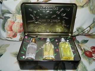 Parfums de Provence Gift Set in Gorgeous Tin:Green Tea,Verbena,Ro​se