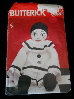 Butterick 4949 Harlequin Clown doll 21 inch Uncut Sew Pattern
