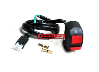 New Motorcycle 7/8 Handlebar Accident Hazard Light 2 Wires Switch ON