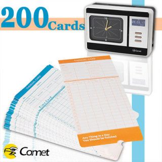 200X Monthly Time Clock Cards For Payroll Attendance Recorder