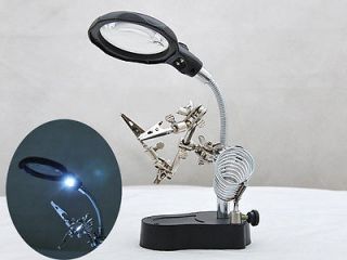 DESK LAMP MAGNIFIER WELDING TABLE MAGNIFYING GLASS Adjustable Support