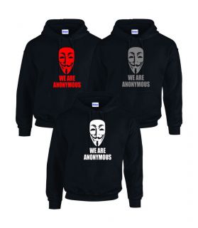 WE ARE ANONYMOUS PIPA SOPA ACTA V for Vendetta Hackers Hoodie Hoody