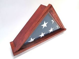 Flag Display Case Military Shadow Box Cherry wood, 5 x 9 (memorial