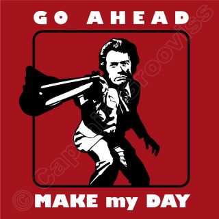 Clint Eastwood Make My Day Dirty Harry T Shirt Magnum Most Powerful