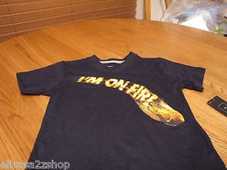 Nike T Shirt obsidian navy basketball TEE IM on fire hoops NEW