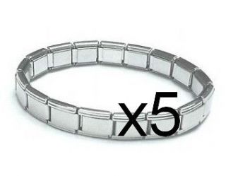 Italian Charm SHINY Starter Bracelet x 5 Wholesale MATT