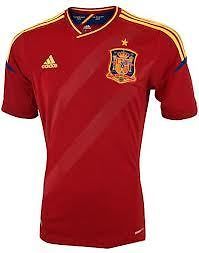 NEW AUTHENTIC ADIDAS SPAIN SOCCER FUTBOL HOME JERSEY SIZE YOUTH MEDIUM