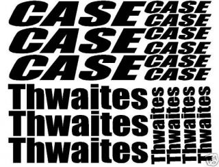 Sticker decal set fits Case or Thwaites mini diggers