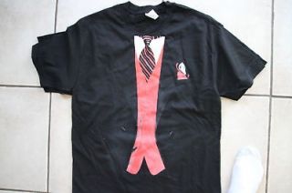 Red Vest Formal Tuxedo Wedding Adult T shirt Gag Fake Novelty Bachelor