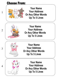 30 Aristocats / Marie Cat Personalized Address Labels