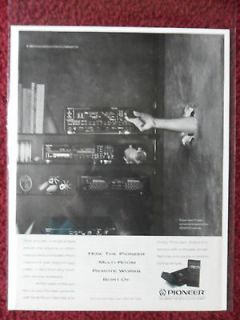 1990 Print Ad Pioneer Multi Room Remote Stereo System ~ Arm Through