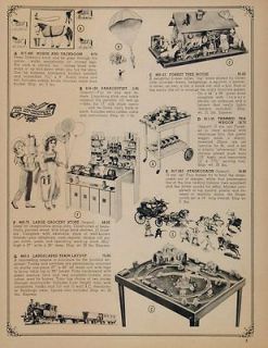 1962 Toy Ad Forest Tree House Grocery Store Stagecoach   ORIGINAL