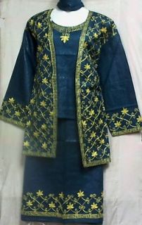 African Women Clothing Skirt Suit Outfit Teal Green NotCome S M L XL