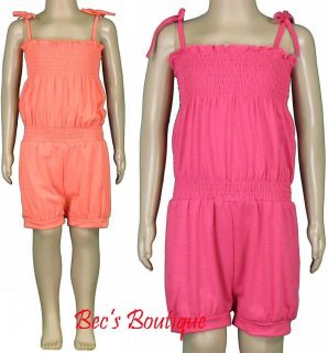 Girls & Toddlers 2 12yr Jumpsuit Playsuit Shorts Top All In One Summer