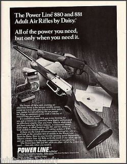 1974 DAISY Powerline Air Rifle Collectible Advertising~Mo del 880~881