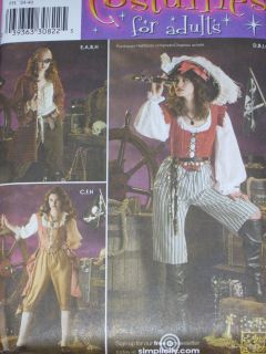 SIMPLICITY #3677 SEXY PIRATE WENCH COSTUME PATTERN
