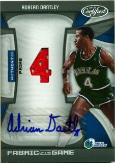 09 10 CERTIFIED ADRIAN DANTLEY AUTO AUTOGRAPH PATCH JERSEY # 4/10