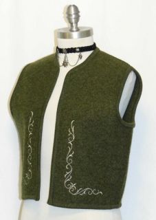 DISTLER / BOILED WOOL ~ GREEN Women AUSTRIA Short Fitted Hunting