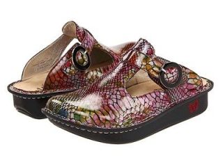 Alegria Womens CLASSIC SNAKE Rainbow Multi Leather Clogs Shoes ALG 716