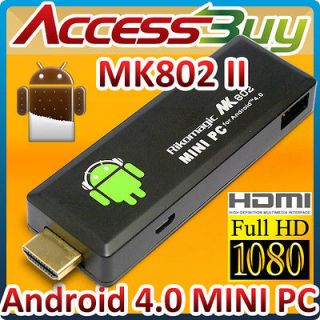 Android 4.0 Mini PC 1080P HD TV Box Wifi Player Google Dongle