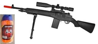 Ukarms P14 Airsoft Spring Sniper Rifle Gun Free Pistol w/Bipod Scope