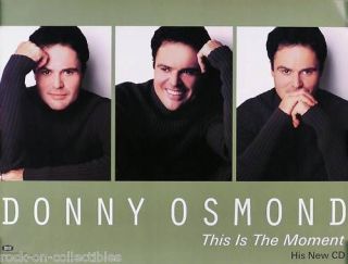 DONNY OSMOND 2000 THIS IS THE MOMENT PROMO POSTER