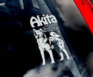 Japanese Akita   Car Window Sticker   Inu Dog Sign   n.Collar/Harness