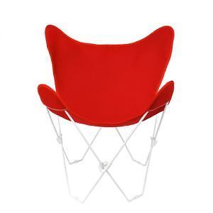 Algoma Replacement Butterfly Chair Red Cover and White Frame 4052 54