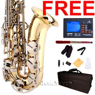 Newly listed Mendini Alto Saxophone Sax ~Gold Lacquer w/ Nickel Keys
