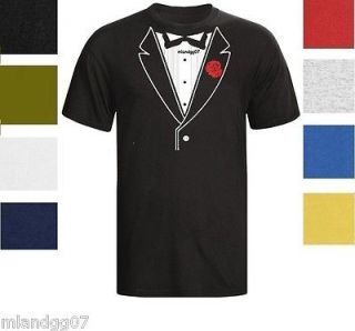 Funny T Shirt Tuxedo Wedding Groom Tie Shirt Fake Tux Tee Bachelor