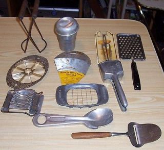 11 Vintage Metal Kitchen   Cutters, Scoops   Presto, Ekco, Swirl Mixer