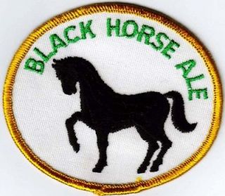 Old uniform patch BLACK HORSE ALE beer horse pic unused new old stock