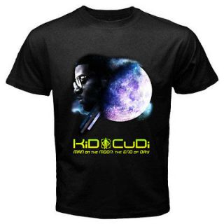 New Cool KID CUDI MAN on The Moon Mens Black T Shirt Size S   3XL