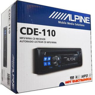 Alpine CDE 110 CD//WMA CD Receiver Car Radio *BRAND NEW * Alpine