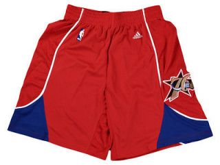 NBA Philadelphia 76ers Adidas Authentic On Court Shorts  Red  Many