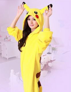 New Kigurumi Pokemon Pikachu Pajamas Pyjamas Cosplay Onesie Costume