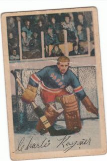 1952 53 Parkhurst   Chuck Rayner   New York Rangers