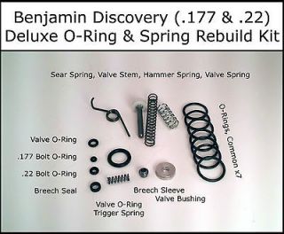 Benjamin Discovery Deluxe Rebuild Kit .177 & .22 O Ring Spring Reseal