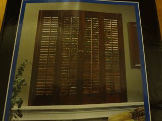 Allen+Roth Colonial Mahogany BassWood Louver Interior Shutters 27