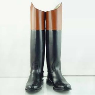 RD LADY DRESS Hunting BOOTS SHOW RIDING TAN CUFF BACK ZIP , Wide