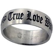 RIng~True Love Waits~Tribal Script ~Stainless ~SIze 11