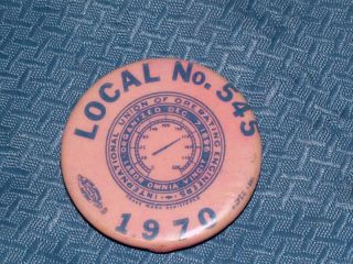 1968 & 1970 LOCAL NO. 545 OPERATING ENGINEERS BUTTONS