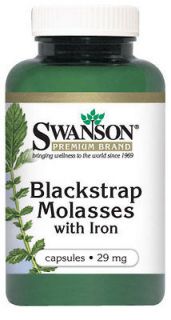 Blackstrap Molasses with Iron   120 Capsules   Provides 29 mg