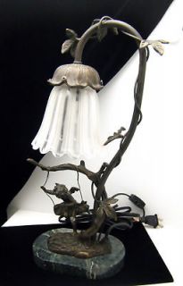 Andrea by Sadek Lamp Swinging Cherub Marble Base