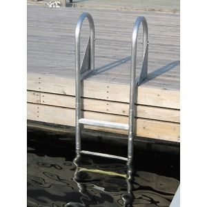 Dock Edge Welded Aluminum Fixed 4 Step Ladder Model# 2014 F