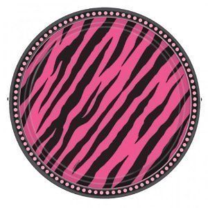 zebra print plates in Holidays, Cards & Party Supply